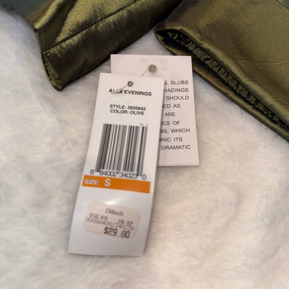 Alex Evenings Shimmering Olive Blazer Size Small - Picture 5 of 8